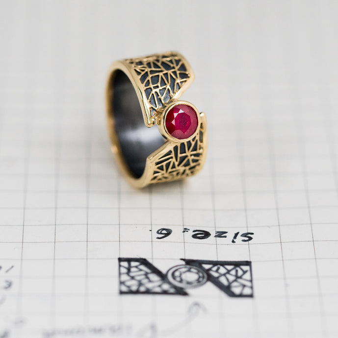 Custom Made Ruby Ring