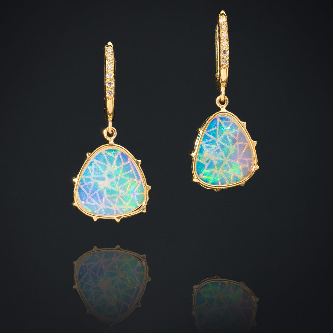 Australian crystal opal earrings