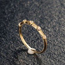 Load image into Gallery viewer, Gold Whisper — Dawn Ring (5 Diamonds)