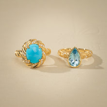 Load image into Gallery viewer, Lyric Series — Sleeping Beauty Turquoise Rhythmic Wave Ring
