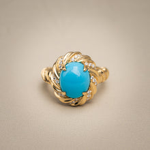 Load image into Gallery viewer, Lyric Series — Sleeping Beauty Turquoise Rhythmic Wave Ring