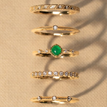 Load image into Gallery viewer, Gold Whisper —Emerald Glow Ring