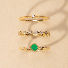 Load image into Gallery viewer, Gold Whisper —Emerald Glow Ring