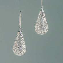 Load image into Gallery viewer, Platinum Raindrop Earrings
