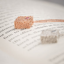 Load image into Gallery viewer, Rose Gold Box Pendant with Ruby