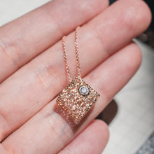 Load image into Gallery viewer, Rose Gold Box Pendant