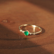Load image into Gallery viewer, Gold Whisper —Emerald Glow Ring
