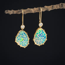 Load image into Gallery viewer, Australian crystal opal earrings IV
