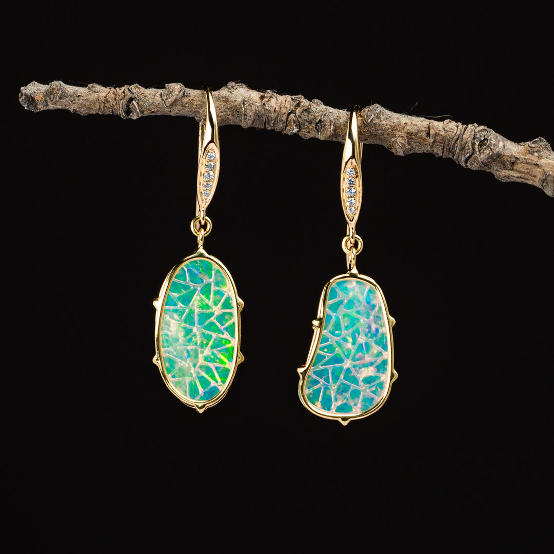 Australian Opal Earrings (No.11)-medium