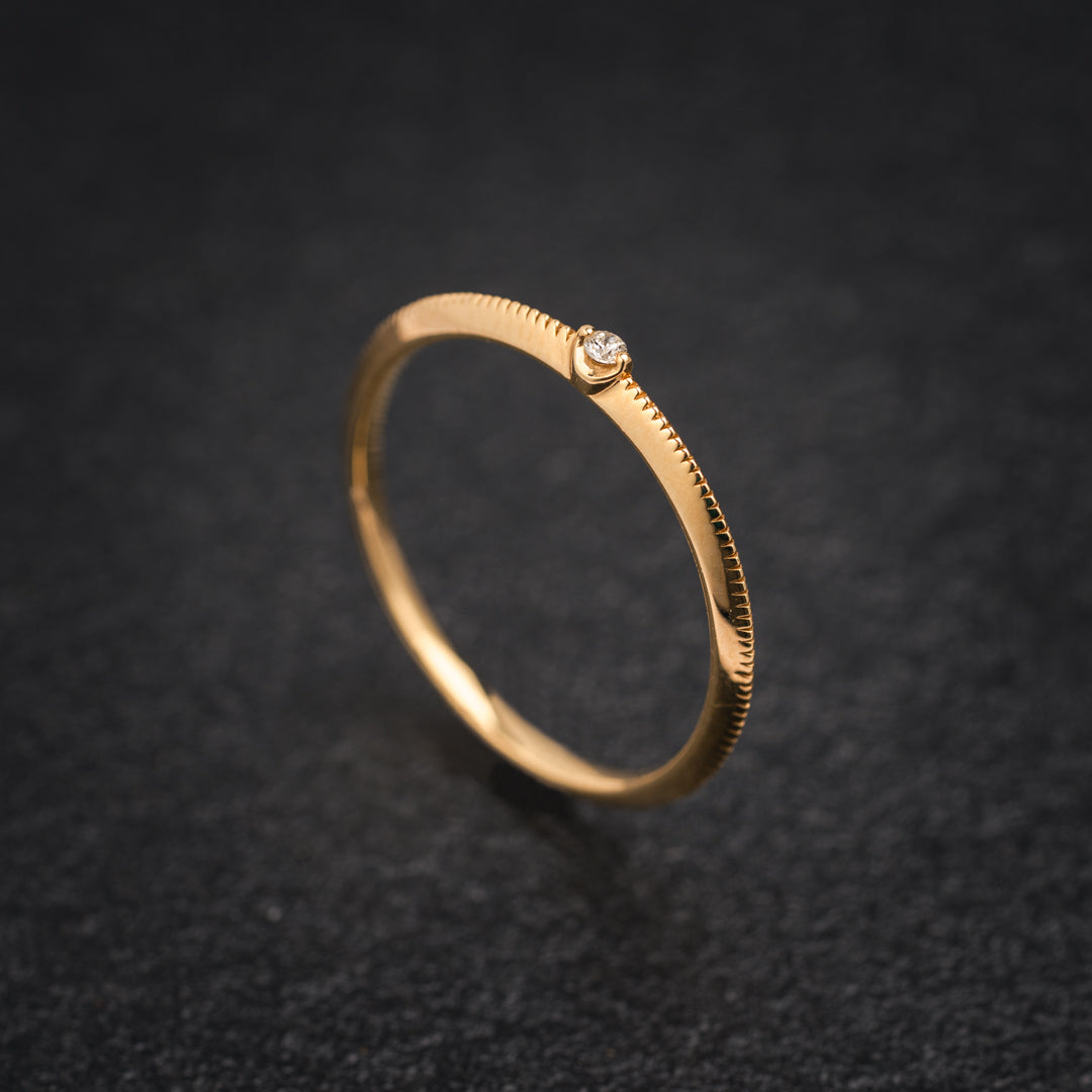 Gold Whisper —Dawn Ring (single diamond)