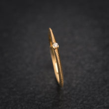 Load image into Gallery viewer, Gold Whisper —Dawn Ring (single diamond)

