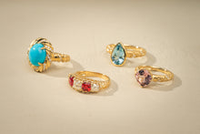 Load image into Gallery viewer, Lyric Series — Sleeping Beauty Turquoise Rhythmic Wave Ring
