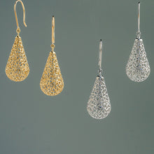 Load image into Gallery viewer, Platinum Raindrop Earrings
