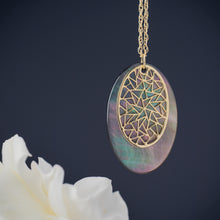 Load image into Gallery viewer, Mother of pearl pendant (dark)
