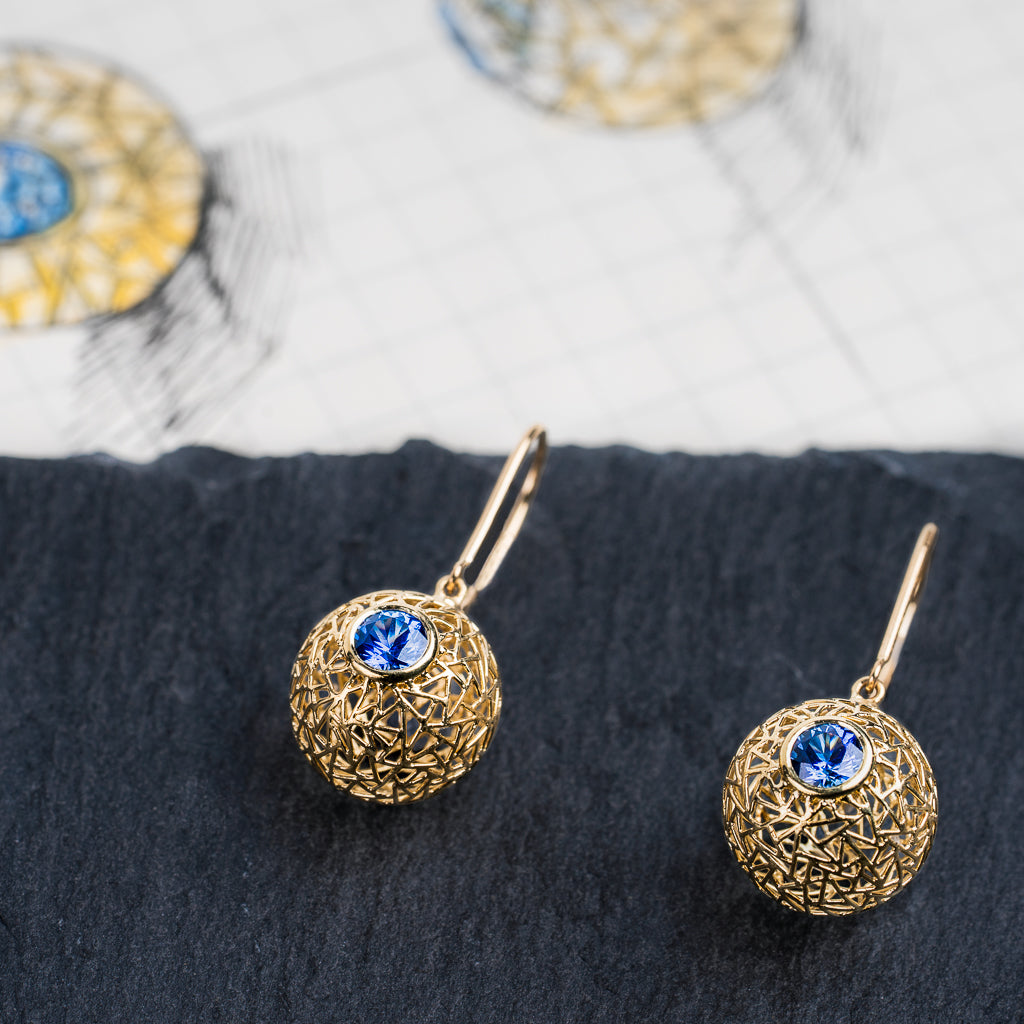 Blue sapphire Earrings