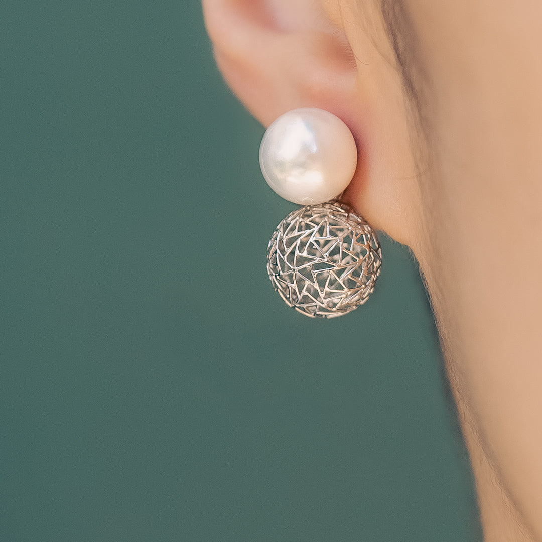 Southsea Pearls Earring with platinum