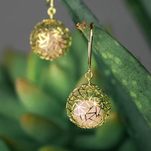 Load image into Gallery viewer, Gold Earrings with Rose Quartz

